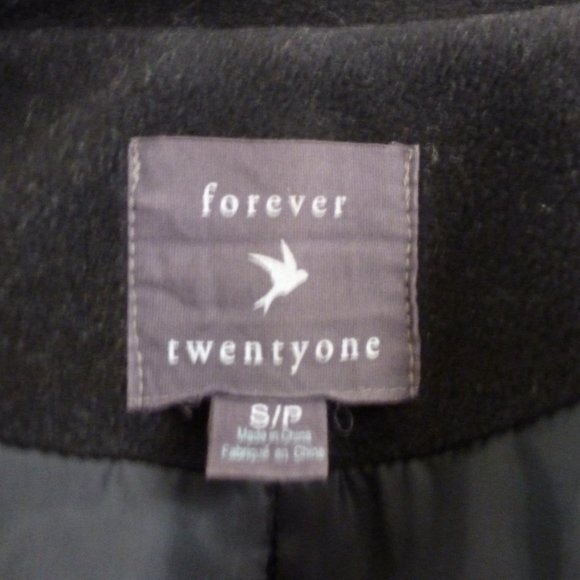 Forever Twentyone S Black Peacoat - Picture 5 of 5
